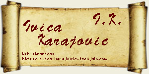 Ivica Karajović vizit kartica